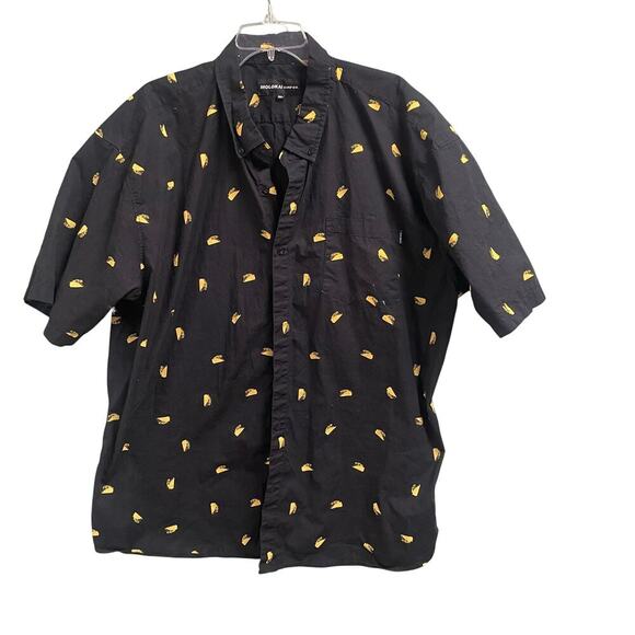 Molokai Surf Co Taco Print Shirt Mens 4XL Button Down Short Sleeve Graphic - Picture 1 of 3